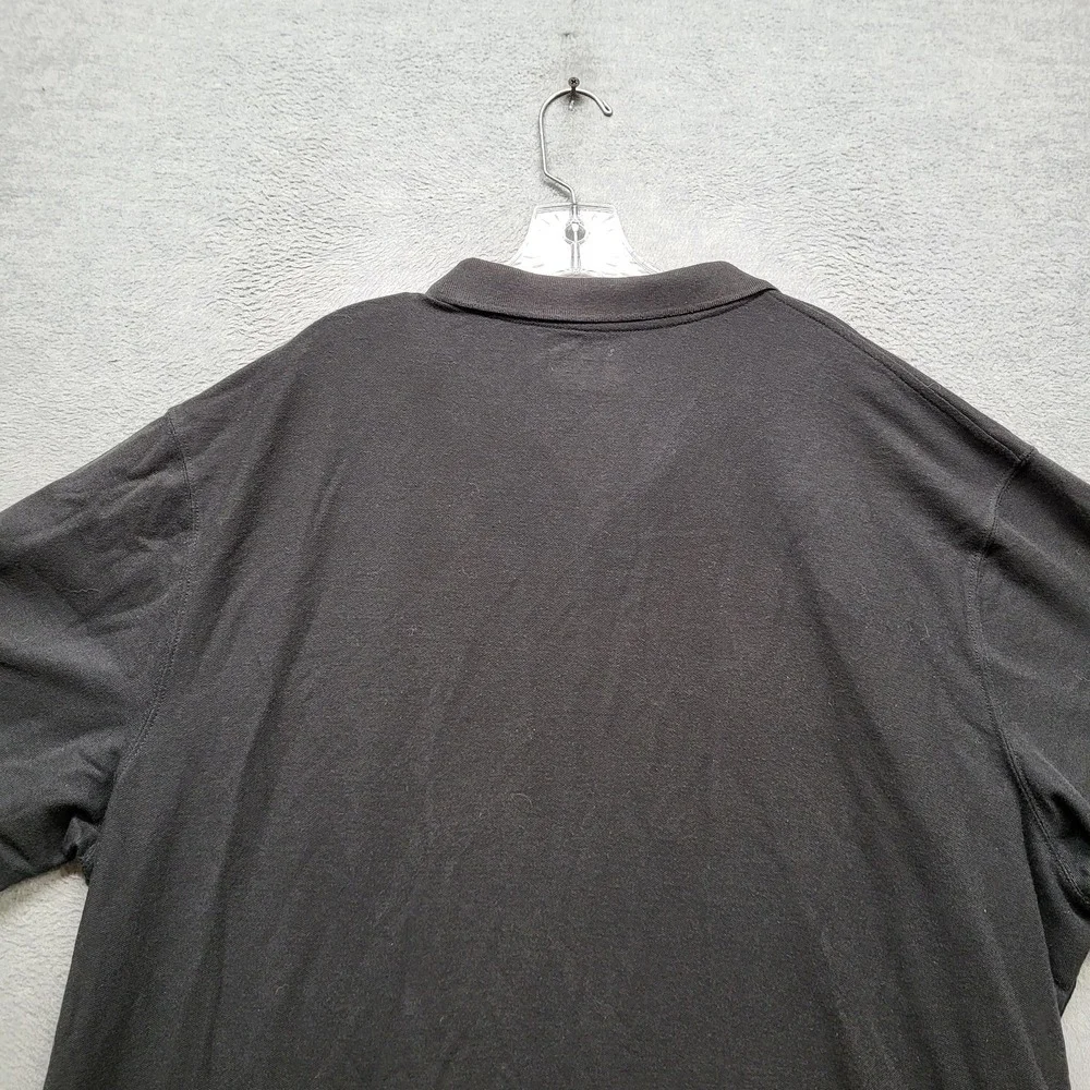 Carhartt‎ Men Polo 3XL Black K570 Logo Button Short Sleeve Loose